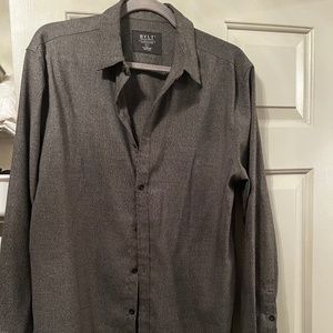 Bylt Shirt Men's Gray Sz L Charcoal Vista Long Sleeve Button Down